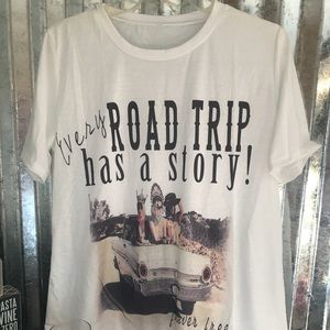 Every Road Trip has a Story!  T-shirt Tee L
